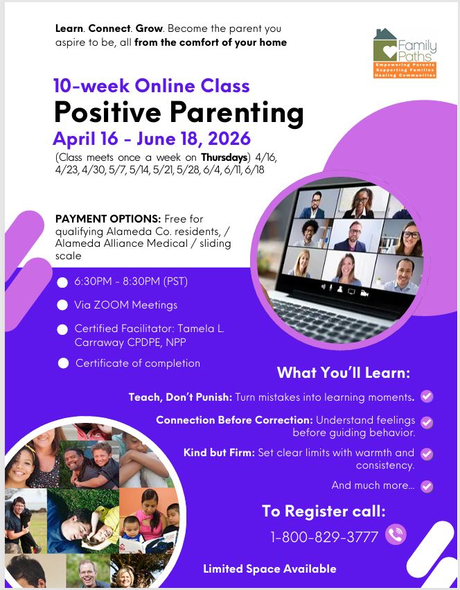 Positive Parenting Class (10-week Online series) - First 5 Alameda ...